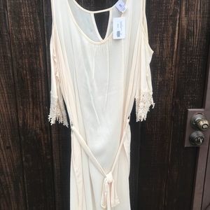 Boho Dress Ivory Plus Size 2X BNWT